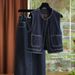 Chicco Chicco Denim Vest Retro New Fashion Age-Reducing Elegant Casual Slimming Two-Piece Set Skirt_mkmklike.com