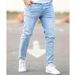 Men's Slim Fit Ripped Jeans - Distressed Denim Pants With Stylish Tears For Urban Streetwear Look_mkmklike.com