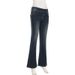 Women’s Vintage Low-Rise Flared Jeans – Distressed Wash, Slim Fit, Retro ’90s Style (S-L, Classic Blue)_mkmklike.com