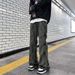 Vintage Washed Distressed High-Waisted Relaxed Fit Wide-Leg Jeans For Men – Streetwear Retro Style_mkmklike.com