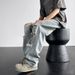 Men's Clothing Ripped Jeans Men Summer New Thin Design Niche Washed Distressed Loose Straight Trousers_mkmklike.com