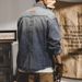 Retro Workwear Denim Jacket, Trendy Loose And Versatile Top, Men's Shirt Type Jacket_mkmklike.com