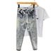 Trendy High-End Slim Fit Cropped Jeans for Men Casual Printed Tapered Leg Denim Pants New Summer Style_mkmklike.com