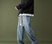 Drawstring Elastic Jeans Men's Retro Loose Casual Straight Trendy Brand Wide-leg Large-size Trousers_mkmklike.com