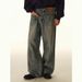CATTEE Unisex High-Waisted Distressed Denim Jeans Reverse-Seam Streetwear with Raw Hem Blue M-XXL_mkmklike.com