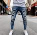 Men's Premium Slim Fit Distressed Denim - 2026 Paint Splattered Ankle Jeans With Reinforced Stitching Distressed Destroyed With Rips_mkmklike.com