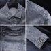 Loom European Station Autumn New Unisex Slim Fit Gray Jacket Denim Coat Top_mkmklike.com