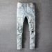 Vintage Distressed Denim Jeans For Men - Relaxed Fit Straight Leg Baggy Pants With Washed & Ripped Details_mkmklike.com