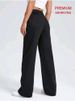 Women's Wide Leg Jeans Trendy High Waist Stretch Denim Pants For Work & Casual (Sizes 25-32, Black Wash)_mkmklike.com