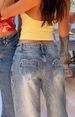 Women's Clothing Retro Washed Heart Back Pocket Wide Leg Jeans Loose Fit Sexy Women's Denim Fashion Style_mkmklike.com