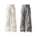 American Retro Distressed Gray Work For Men And Women, Trendy New Style With Wrinkled Design, Slightly Flared Casual_mkmklike.com