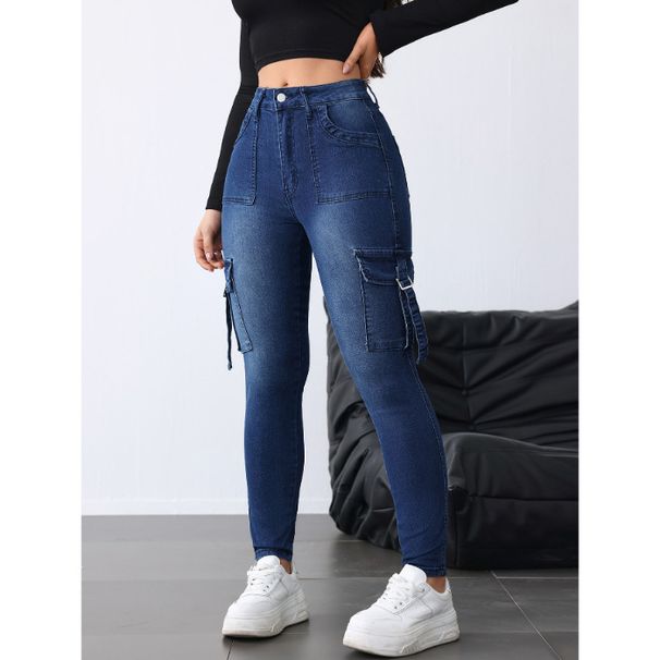 Slim-fit Jeans With A Flap, Women's Jean Style, Stretchy Casual Women's Wear, Work-ready And Figure-hugging_mkmklike.com