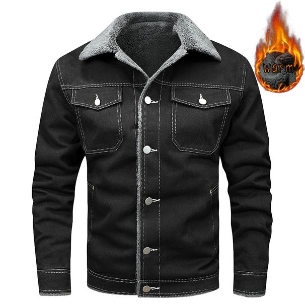 Denim Jacket Men's Spring And Autumn New Ruffian Handsome Tooling Casual Autumn And Winter Velvet Men's Trendy Jacket Casual Daily_mkmklike.com
