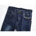 New Foreign Trade Motorcycle Retro Rock Style Rivet Embroidery Loose Straight Stretch Men's Jeans Trendy 3656_mkmklike.com