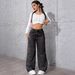 High-Waisted Straight Leg Jeans For Women - Vintage Washed Denim Pants, Sweet & Spicy Style, Comfortable Loose Fit For Spring/Fall_mkmklike.com