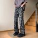 Workwear Camouflage Jeans Men American Style Wide Leg Straight High Street Trendy Brand Spring Autumn Work Pants_mkmklike.com