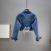Edgy Rivet Denim Jacket For Women – Distressed Loose Fit Long Sleeve Streetwear Coat With Diamond Studs (S-XL)_mkmklike.com