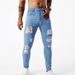 Men's Clothing Ripped Skinny Jeans Stretch Slim Pants_mkmklike.com