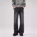 Men's Clothing New Bajia Baggy Bamboo Black Cow Trendy Brand American Retro Machete Flared Jeans Men_mkmklike.com