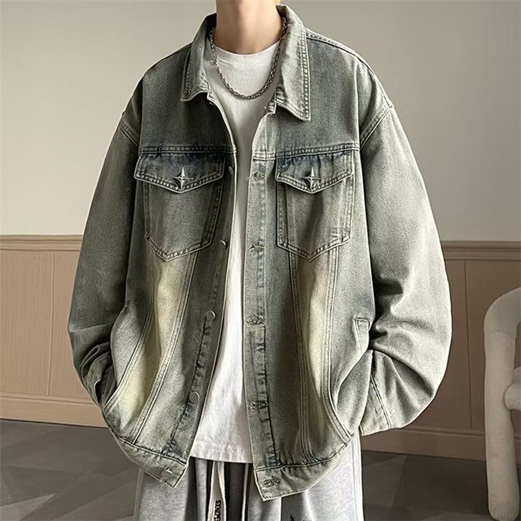 Pulse Pulse Men's Denim 2025 Autumn Winter New Brand European American Street Style Loose Comfortable Versatile Casual Jacket Trendy_mkmklike.com