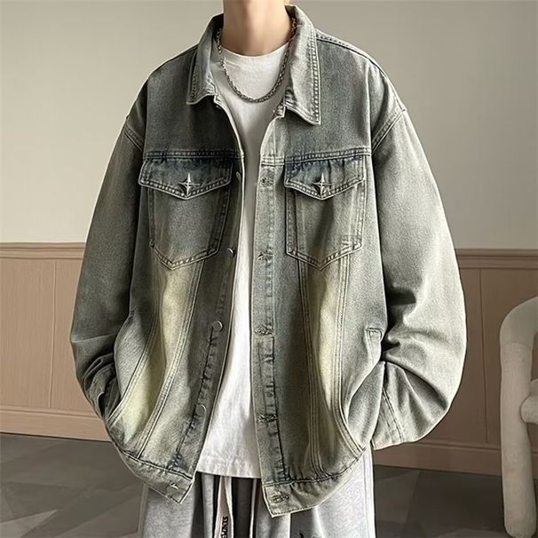 Pulse Pulse Men's Denim 2025 Autumn Winter New Brand European American Street Style Loose Comfortable Versatile Casual Jacket Trendy_mkmklike.com