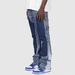 Men's Clothing Men's Denim Overalls Fashion Ins Overalls Hot Style Elastic Patch Denim Layered Flared Pants_mkmklike.com
