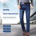 Men's Winter Workwear Jeans - 500g Heavyweight Stretch Relaxed Fit Straight Leg High Waist Casual Pants With Multiple Pockets_mkmklike.com