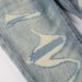 European And American Trendy Brand High Street American Jeans Men's Thread Insertion Process, Holes And Random Lines Patch Elastic Slim Men's Pants_mkmklike.com