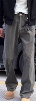 American High Street Washed Old Splicing Tooling Jeans Men's Spring New Trend Loose Micro-pull Casual Trousers_mkmklike.com