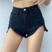 European And American Style Sexy High-waisted Denim Shorts 2024 New Model, Tight-fitting, Hip-lifting, Revealing Hot_mkmklike.com