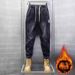 Men's Slim Fit Stretch Jeans Autumn/Winter Versatile Casual Pants Jogger Harem Style Mid Waist Long Softener Machine Washable_mkmklike.com