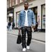Men's Denim Coated Leather Pants European American Style Fashion Street Casual Straight Leg_mkmklike.com
