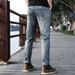 Men's Slim Fit Straight Leg Jeans Retro Style Trendy Casual Stretch Trousers For Spring Autumn_mkmklike.com