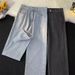 Men's Clothing Minimalist Men's Jeans, Instagram Worthy Retro Hong Kong Style, High Street Loose Straight Leg, Versatile Basic Casual Pants._mkmklike.com