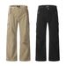 Men's Clothing High Street Vibe Retro Wide Leg Straight Three Dimensional Pocket Design Casual Pants Men's Jeans_mkmklike.com
