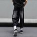 Men's Clothing Men's Retro Washed Frayed Distressed Denim Shorts American Style Summer Trendy Loose Capri Pants Gradient Look_mkmklike.com