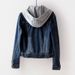 Women's Slim-Fit Denim Jacket With Hood - Korean Style Lightweight Long Sleeve Coat For Spring & Autumn_mkmklike.com
