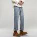 American Retro Spring Jeans, Men's Straight Harlan Small Feet Trendy Brand Washed Double Craft Middle Waist Youth Big Elasticity_mkmklike.com