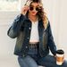 Women's Distressed Denim Jacket Long Sleeve Casual Streetwear Coat For Autumn Winter_mkmklike.com
