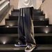 Men's American Style High Street Elastic Waist Jeans Trendy Loose Straight Leg Casual Wide Leg_mkmklike.com