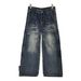 Vintage Washed Blue Jeans – Unisex Relaxed Wide-Leg & Flared Denim Pants For Retro Streetwear_mkmklike.com