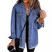 K Lightweight Fashion Denim Jacket For Women With Button-down Shirt_mkmklike.com