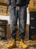 Men's Clothing Men's Heavyweight Straight Leg Cargo Jeans Loose Trendy Autumn Style Jogger Harem Pants For Formal & Casual_mkmklike.com