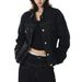 Unisex American Retro High End Black Denim Jacket Loose Fit Versatile Casual Workwear Top Unique Style_mkmklike.com