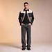 Men's Casual Fashion Washed Denim Jeans American Style Loose Fit Mid Waist Wide Leg Pants Black Blue Cotton Jeans_mkmklike.com