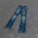 Vintage-Inspired Cleanfit Jeans For Women - High Waist Straight Leg Denim Pants With Washed & Splatter Design, Comfortable Cotton Stretch Fit_mkmklike.com