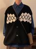 Loom Autum Witer America Hog Kog Sleeveless Kitted Sweater Me Japaese Style Vest Jacket College Shirt Pats Set_mkmklike.com