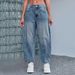 New 2026 Women's Casual Loose Wide Leg Pants mid Waist Washed Denim Long Trousers European American Fashion Cotton_mkmklike.com