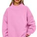 Women's sweatshirt long sleeve turtleneck pullover sweatshirt casual sweatshirt fleece top_mkmklike.com