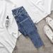 High Waisted Slimming Stretchy Tapered Cropped Pencil Jeans for Women Summer 2021 Fashionable Comfortable Denim Pants_mkmklike.com